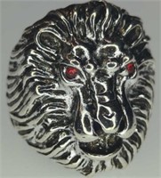 Gemstone eyeball lion ring size 10.75