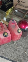 Dot helmet and 2 Gas cans