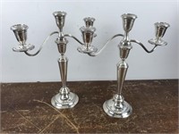 2 Sterling Silver Alvin Candle Stick Holders