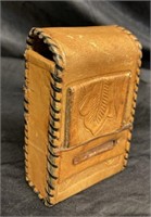 VINTAGE TOOLED LEATHER CIGARETTE CASE