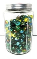 Glass Jar Full of Marbles