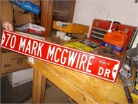 70 Mark McGwire Drive Metal Sign, 36"Lx6"H