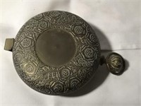 Brass Lidded pot with engraved top