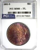 1881-S Morgan MS66+ PL LISTS $1000