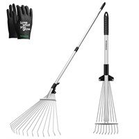 VIVOSUN 2-Pack Leaf Rake Set, Adjustable Garden Ca