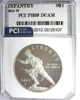 2012-W Infantry Silver $1 PCI PR-69 DCAM