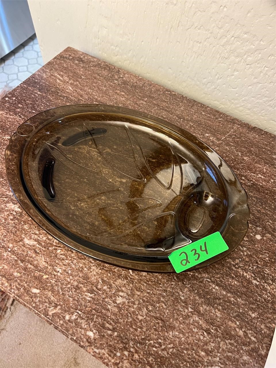 Pyrex Vision ware  Amber Dish