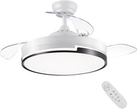 SNJ 42 White Ceiling Fan w/ Light