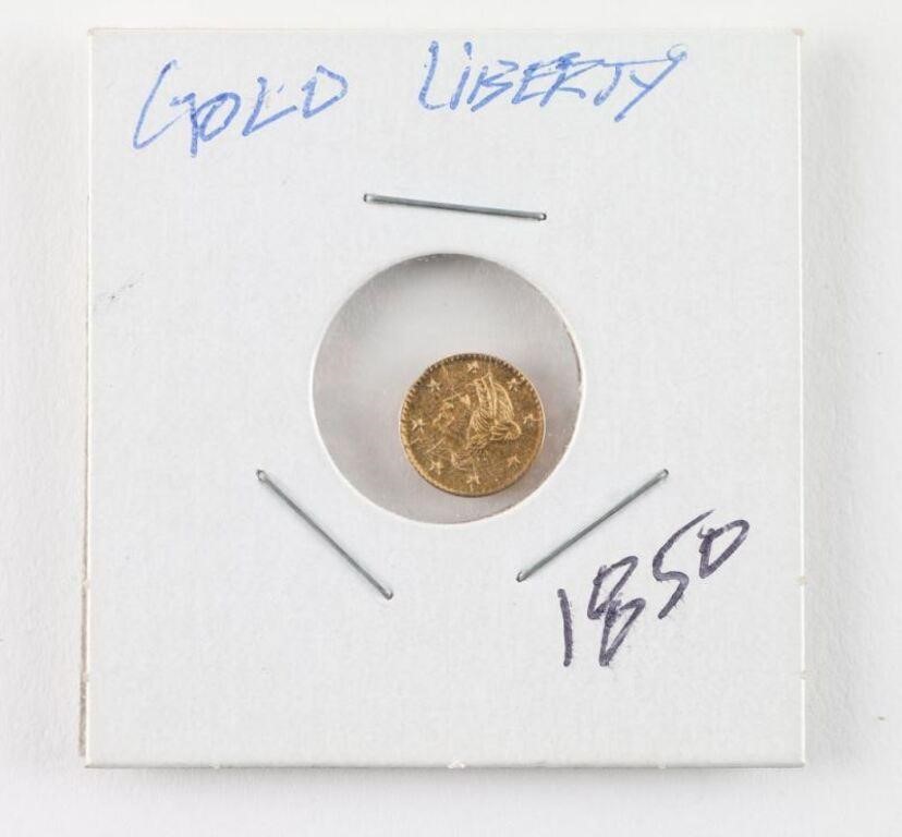1850 US California Gold Dollar