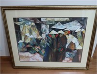 Framed Vietnamese Painting, Signed and Dated