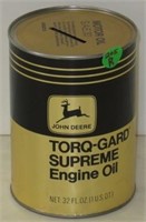 John Deere Torq-Gard Engine Oil Coin Bank/Can