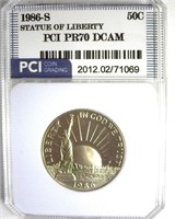 1986-S 50c Statue of Liberty PCI PR70 DCAM