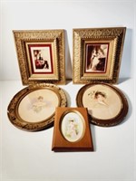 2 Art Gesso Frames, Victorian Prints