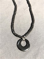 Hemetite necklace 7 inch drop