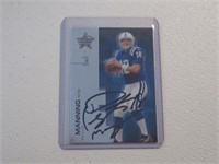 PEYTON MANNING SIGNED CARD WITH COA