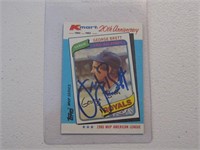 GEORGE BRETT SIGNED CARD WITH COA ROYALS