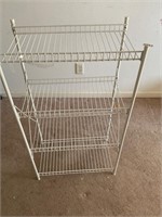 White metal rack