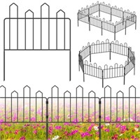 Decorative Garden Fence Outdoor Black Metal Wire