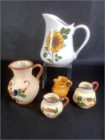 Cream & Milk Pottery Pitchers