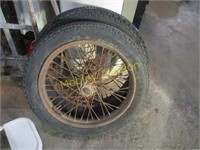 ANTIQUE WHEELS AND TIRE SET
