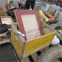 Wood crate, wood picture frame