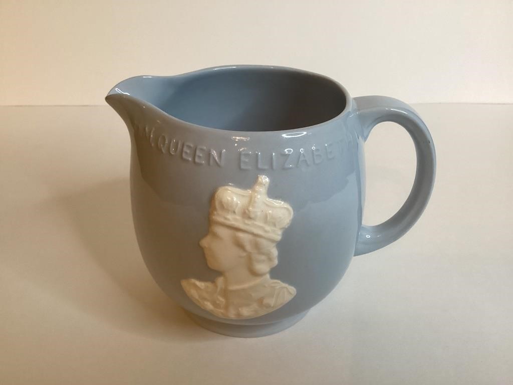 Queen Elizabeth Grey Dawn Pitcher,Johnson Brothers