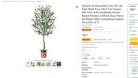 SOGUYI Artificial Olive Tree 4ft Tall Fake Plant