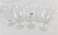 Antique Etched Crystal Stemware