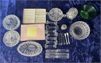 Crystal and glassware lot see pics