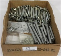 Box of 3/8" Bolts-1/2" Bolts, Flat of Lock Washer