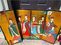 Vintage Chinese Partician Wall Four Seperate