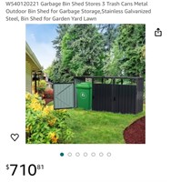 Storage Bin for Garbage (Open Box)