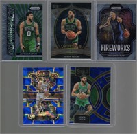 Lot of 5 Jayson Tatum Cards Including a Cracked Ic