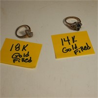 18 K & 14 K Gold Filled Rings