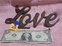 7-1/2" Metal "Love" Cut Out