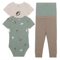 4-Pc Pekkle Babies 24M Set, Short Sleeve Bodysuits