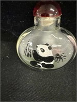 Extremely rare inverted handpainted, snuff bottle