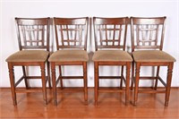 Wooden Upholstered Seat Bar Chairs