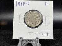 Buffalo Nickels: 1918-S