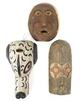 (3) Wooden Masks (Guatemala)