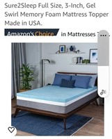 NEW....FULL Size. 3" Memory Foam Mattress Topper