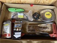 Measuring Tape, Stapler, Saw, Utility Knife