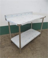 NEW 4' S/S 2 TIER WORK COUNTER / TABLE 48" X 24"