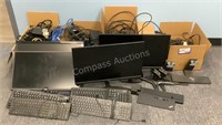 Assorted Monitors, Keyboards, & Supplies
