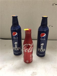 Coke (Empty) & Pepsi (Full) Bottles