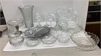 Glassware and Aluminum, Vases, Serving Bowls and