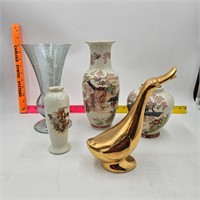 Floral Peacock Vases (2)