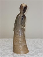 8.25" CARVED HORN FIGURINE