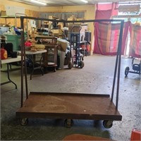 LARGE METAL CART WITH CASTERS