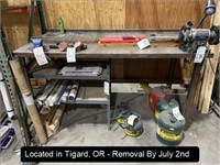 38" X 76" STEEL WORKBENCH